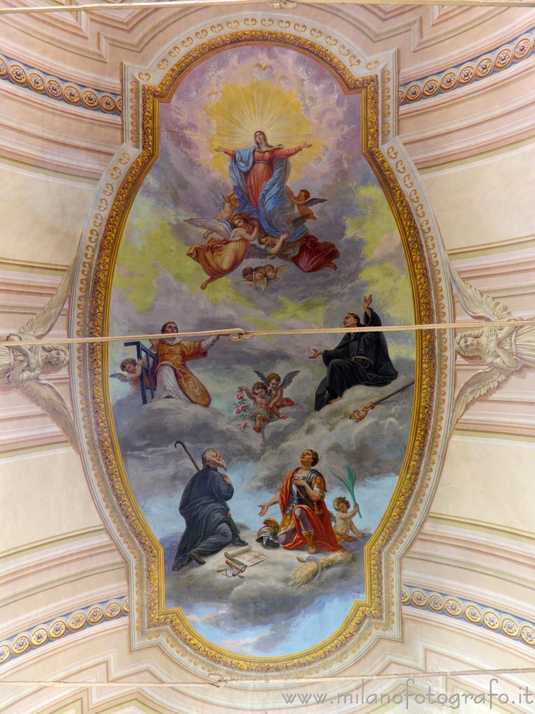 Ponderano (Biella, Italy) - Ceiling of the nave of the Church of St. Lawrence Martyr